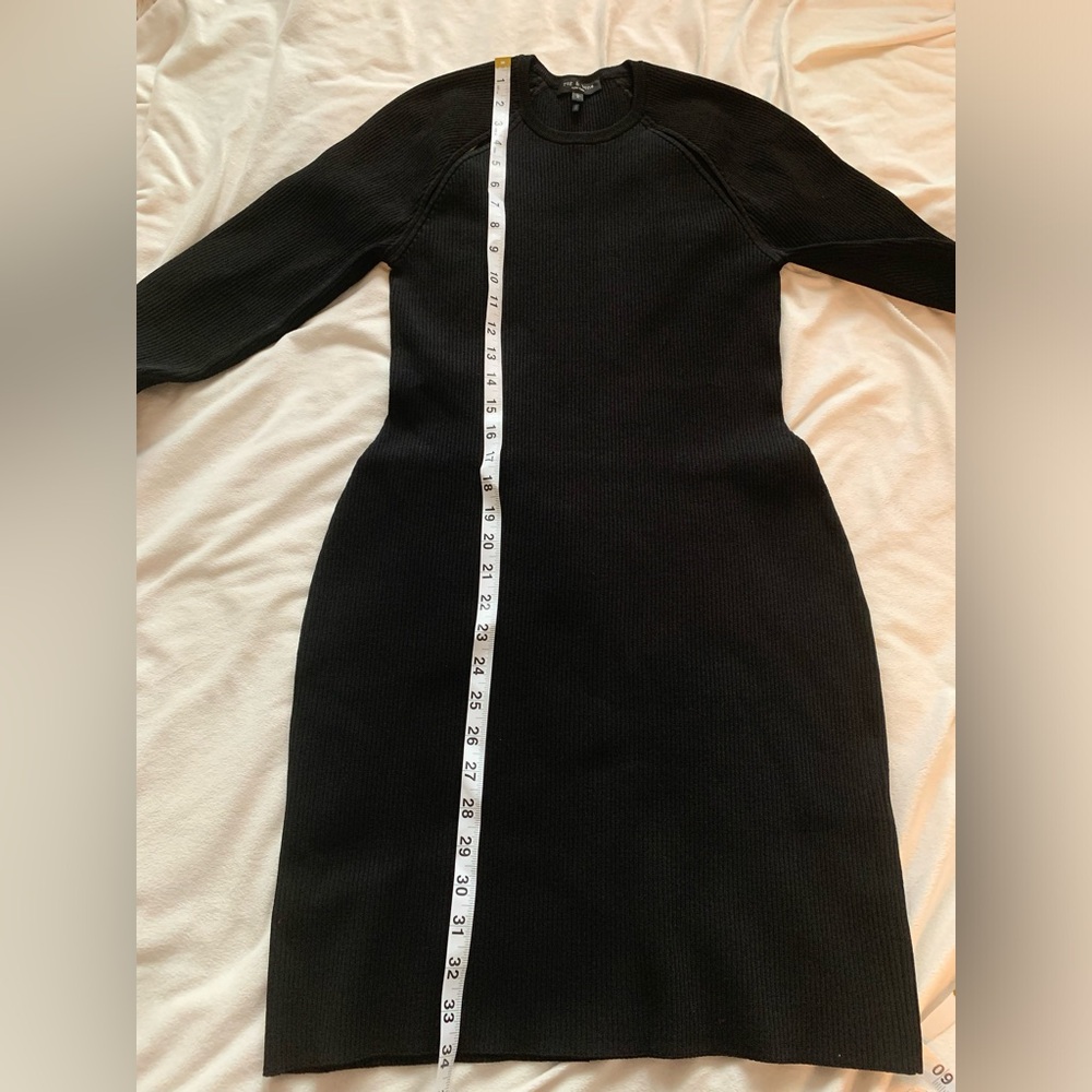 Rag & Bone Black Ribbed Asher Mini Dress size Large NWOT - Picture 12 of 16